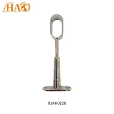 Support de montage central pour tringle de placard ovale, couleur chromée