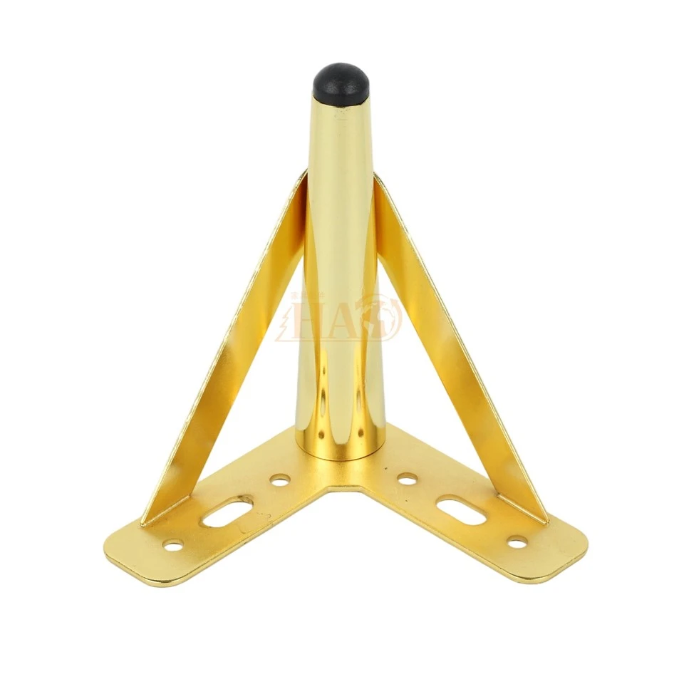 Triangle d'or brillant jambe de canapé de fer